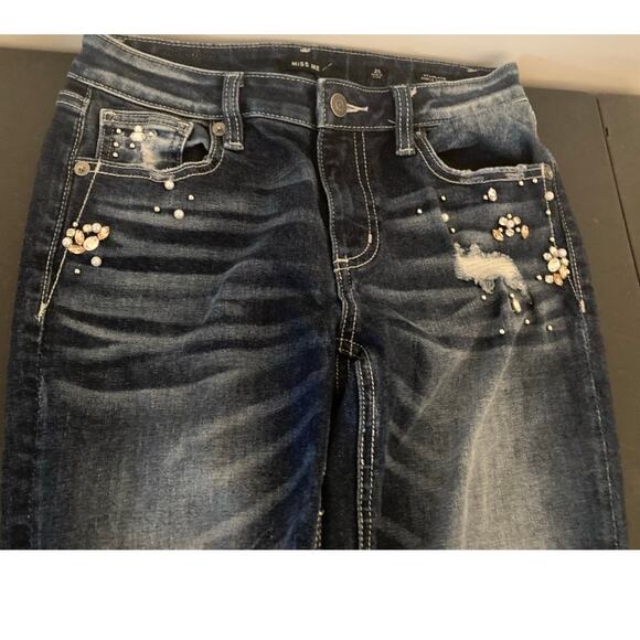 Miss Me Denim - Women's Jeans Pants Miss Me Standard Ankle Skinny Size 25 Inseam 24 Distressed